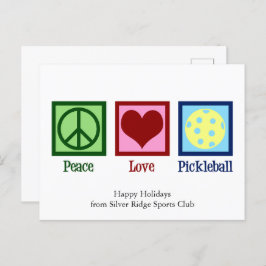 Peace Liebe Pickleball Niedlicher Urlaub Postkarte