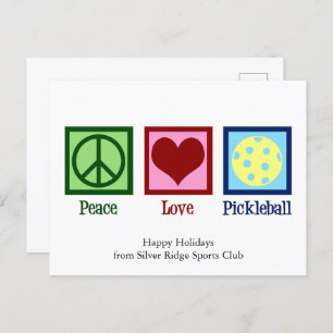 Peace Liebe Pickleball Niedlicher Urlaub Postkarte