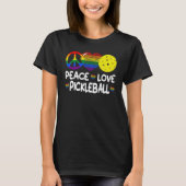 Peace Liebe Pickleball Paddleball Lover I Liebe Pi T-Shirt (Vorderseite)
