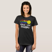 Peace Liebe Pickleball Paddleball Lover I Liebe Pi T-Shirt (Vorne ganz)