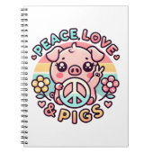 Peace Liebe & Pigment Notebook Notizblock (Vorderseite)