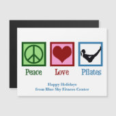 Peace Liebe Pilates Custom Christmas Magnet Card (Vorne/Hinten)