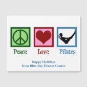 Peace Liebe Pilates Custom Christmas Magnet Card (Vorderseite)