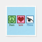 Peace Liebe Pilates Instructor Niedlich Blue Party Serviette (Vorderseite)