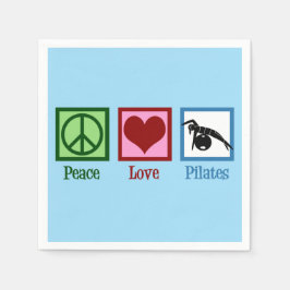 Peace Liebe Pilates Instructor Niedlich Blue Party Serviette