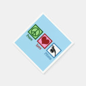 Peace Liebe Pilates Instructor Niedlich Blue Party Serviette (Ecke)