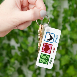 Peace Liebe Pilates Instructor Niedlich Personalis Schlüsselanhänger