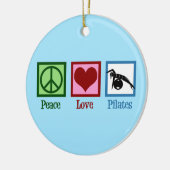 Peace Liebe Pilates Keramik Ornament (Links)