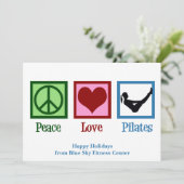 Peace Liebe Pilates Niedliche Weihnachten (Stehend Vorderseite)