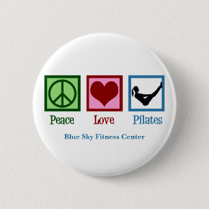Peace Liebe Pilates Niedliches Custom Studio Button