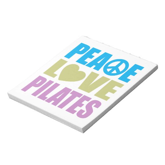 Peace Liebe Pilates Notizblock (Rotiert)