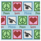 Peace Liebe Pilates Stoff (Nahaufnahme)