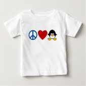 Peace Liebe Pinguin Baby T - Shirt, Tasse Baby T-shirt (Vorderseite)