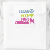 Peace Liebe Pink Poodles Aufkleber (Tasche)