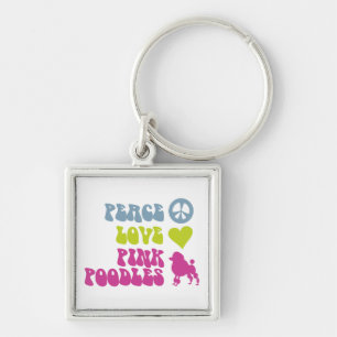 Peace Liebe Pink Poodles Schlüsselkette anpassen Schlüsselanhänger