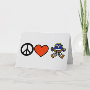 Peace Liebe Pirate Customizing Card Karte