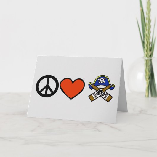 Peace Liebe Pirate Customizing Card Karte (Vorderseite)