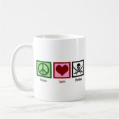 Peace Liebe Pirates Kaffeetasse (Links)