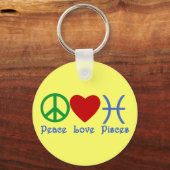 Peace Liebe Pisces Products Schlüsselanhänger (Vorderseite)