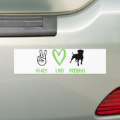 Peace Liebe Pitbull Autoaufkleber (Auf Auto)