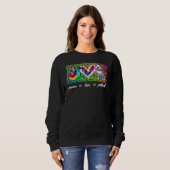 Peace Liebe Pitbull Funny Dog Lover Sweatshirt (Vorne ganz)