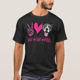 Peace Liebe Pitties Sehr Niedlich Pit Bull Heart a T-Shirt