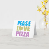 Peace Liebe Pizza Karte (Gelbe Blume)