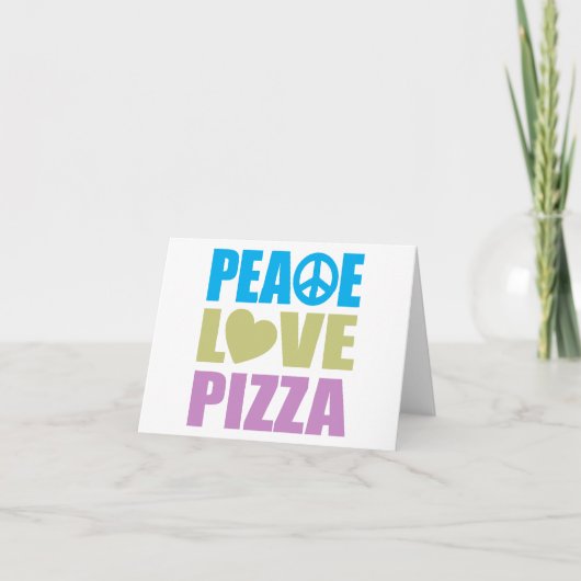 Peace Liebe Pizza Karte (Vorderseite)
