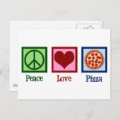Peace Liebe Pizza Parlor Postkarte (Vorne/Hinten)