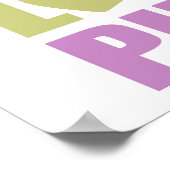 Peace Liebe Pizza Poster (Ecke)