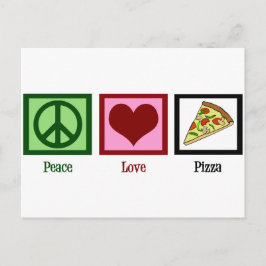 Peace Liebe Pizza Postkarte
