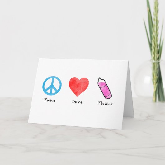 Peace Liebe Plexus Karte (Vorderseite)