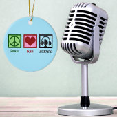 Peace Liebe Podcasts Keramik Ornament