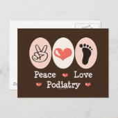 Peace Liebe Podiatrie Podiatrist Postkarte (Vorne/Hinten)