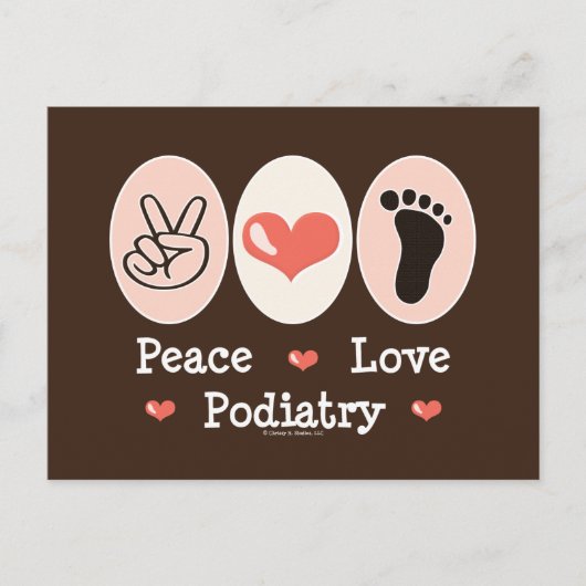 Peace Liebe Podiatrie Podiatrist Postkarte (Vorderseite)