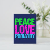 Peace Liebe Podiatrie Postkarte (Stehend Vorderseite)