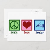 Peace Liebe Poetry Hübsch Poet Postkarte (Vorne/Hinten)