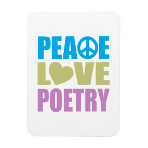 Peace Liebe Poetry Magnet