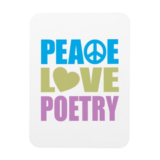 Peace Liebe Poetry Magnet (Vertikal)