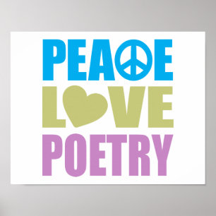 Peace Liebe Poetry Poster