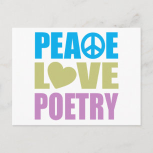Peace Liebe Poetry Postkarte