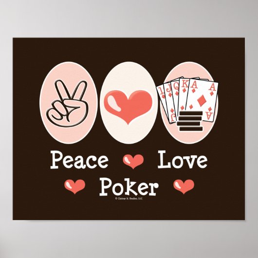Peace Liebe Poker Poster (Vorne)