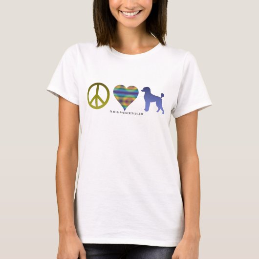 Peace Liebe Poodle Frauen T - Shirt (Vorderseite)