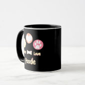 Peace Liebe Poodle Tasse (Vorderseite Links)