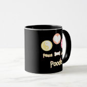 Peace Liebe Poodle Tasse (VorderseiteRechts)