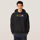 Peace Liebe Poodles Hoodie (Vorne ganz)