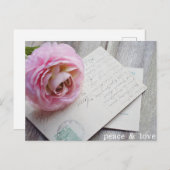 PEACE & LIEBE Postkarte, Wunderbare Postkarte (Vorne/Hinten)