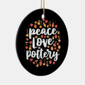 Peace Liebe Pottery Keramik Ornament (Rechts)