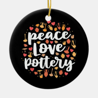 Peace Liebe Pottery Keramik Ornament