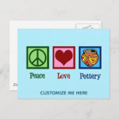 Peace Liebe Pottery Postkarte (Vorne/Hinten)